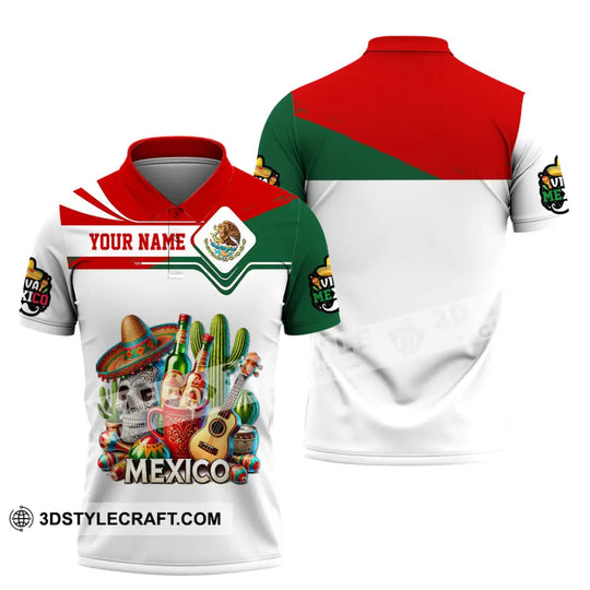 Unisex Shirt, Custom Name Mexico Shirt, Mexico Lover Polo Long Sleeve Shirt, Mexican Gift style option 4