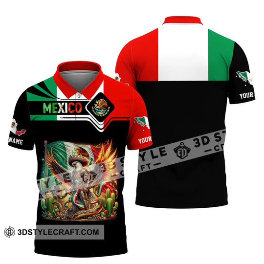 Unisex Shirt, Custom Name Mexico Shirt, Mexico Lover Polo Long Sleeve Shirt, Mexican Gift style option 4
