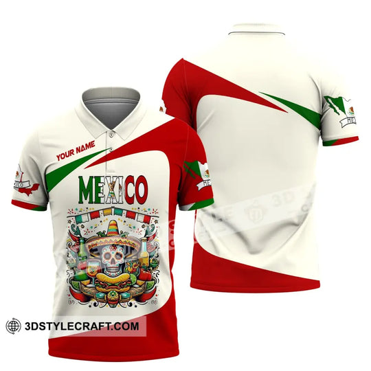 Unisex Shirt, Custom Name Mexico Shirt, Mexico Polo Long Sleeve, Mexico Gift style option 4