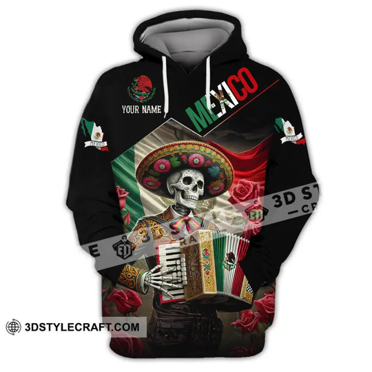 Unisex Shirt - Custom Name Shirt Mexico Skull style option 2