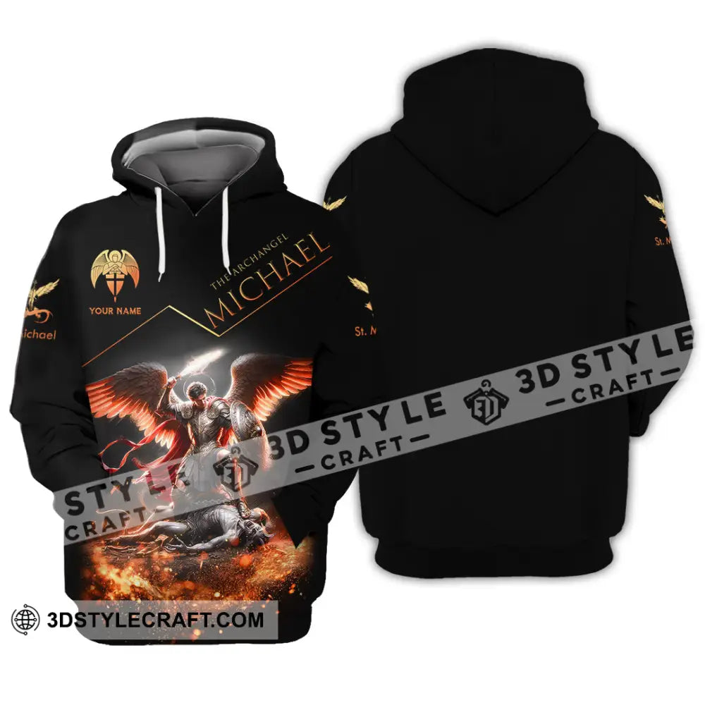 Unisex Shirt Custom Name Michael God And Satan Hoodie / S T-Shirt