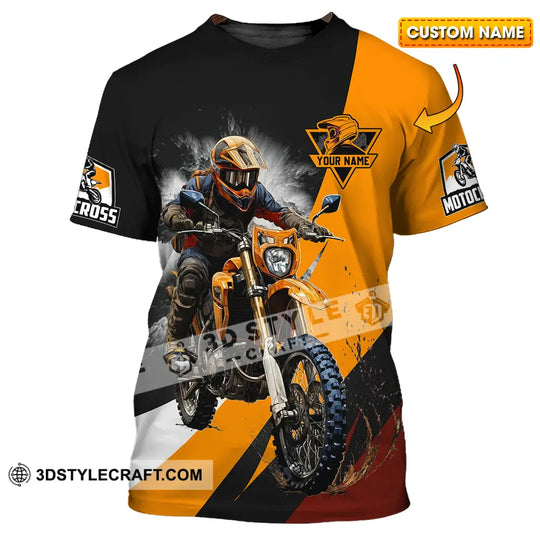 Unisex Shirt - Custom Name Motobike Shirt For Player, Earth Color style option 1
