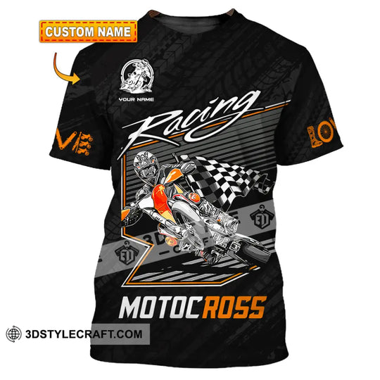 Unisex Shirt - Custom Name Motobike Shirt For Player, Racing style option 1