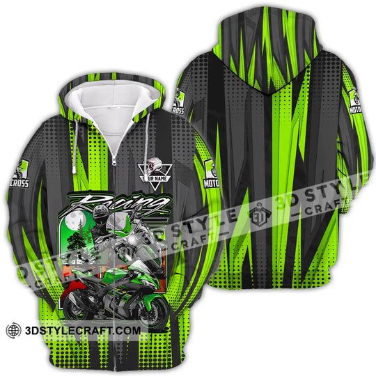 Unisex Shirt - Custom Name Motocross Shirt Racing Check style option 4