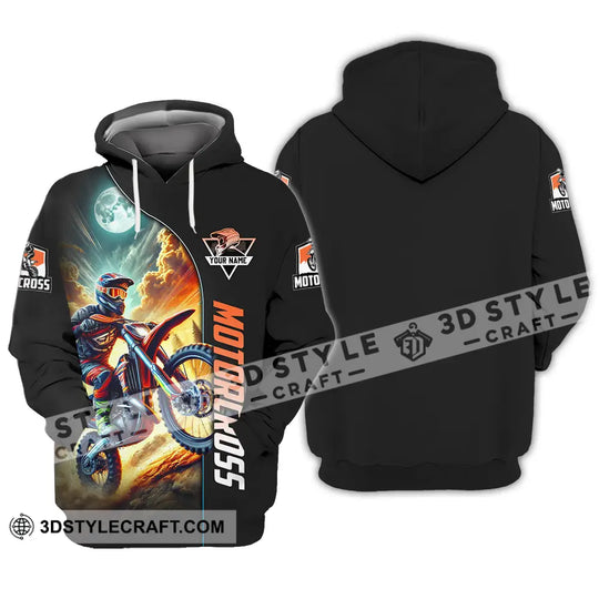 Unisex Shirt - Custom Name Motocross Shirt Racing Sky style option 3