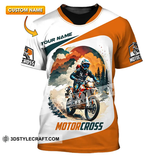 Unisex Shirt - Custom Name Motocross Sport Shirt, Cross The Forest style option 1