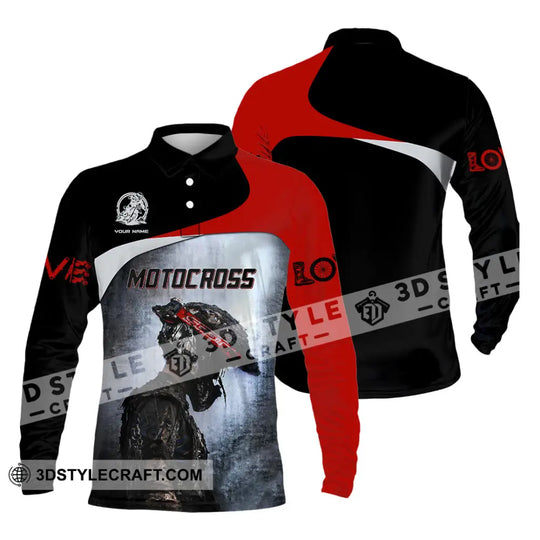 Unisex Shirt - Custom Name Motocross Sport Shirt, Sporty Human style option 3