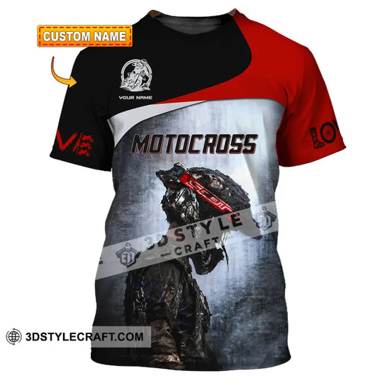Unisex Shirt - Custom Name Motocross Sport Shirt, Sporty Human style option 1