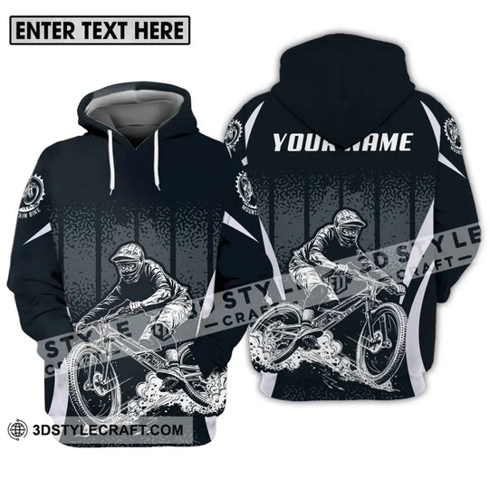 Unisex Shirt - Custom Name Mountain Bike Shirt, Black Biker style option 3