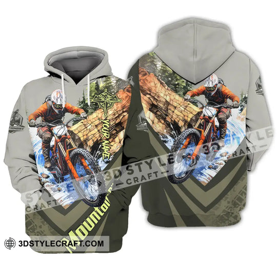 Unisex Shirt - Custom Name Mountain Bike Shirt For Player, Forest Icon style option 3