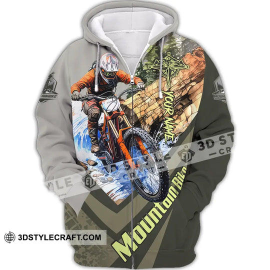 Unisex Shirt - Custom Name Mountain Bike Shirt For Player, Forest Icon style option 2