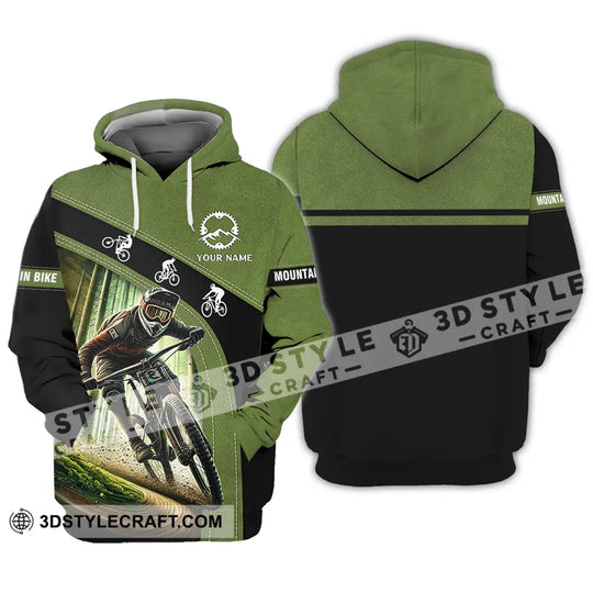 Unisex Shirt - Custom Name Mountain Bike Shirt, Forest Mountain Bike Player style option 3