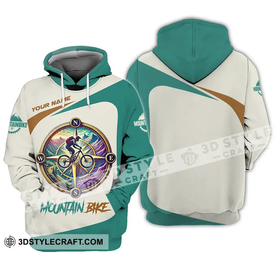 Unisex Shirt - Custom Name Mountain Bike Sport Shirt, Compass Biker style option 3