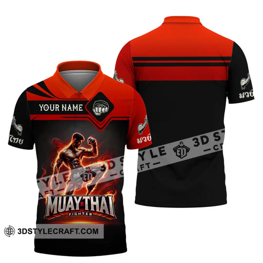 Unisex Shirt, Custom Name Muay Thai Shirt, Muay Thai Polo Long Sleeve Shirt, Muay Thai Gift style option 4