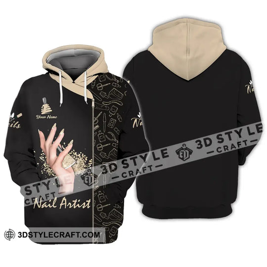 Unisex Shirt - Custom Name Shirt Nail Artist style option 3