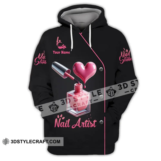Unisex Shirt - Custom Name Shirt Nail Artist style option 2