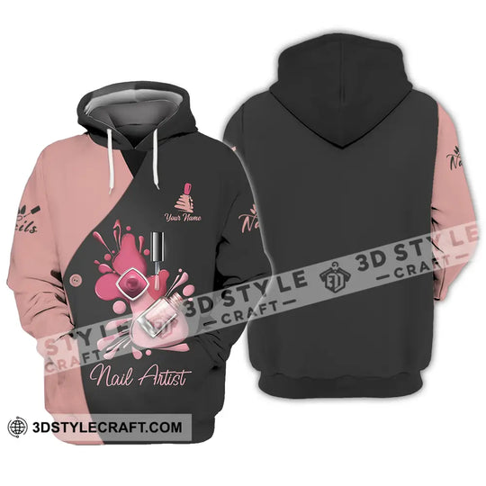 Unisex Shirt - Custom Name Shirt Nail Artist Nude Gel Color style option 3