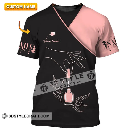 Unisex Shirt - Custom Name Shirt Nails Relax style option 1