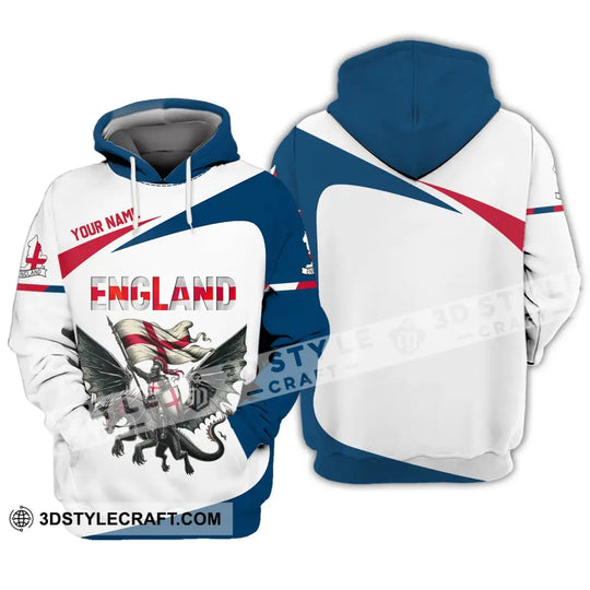 Unisex Shirt - Custom Name Shirt, National Team Euro 2024 England Fly Dragon style option 2