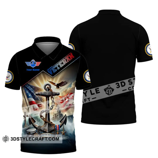 Unisex Shirt, Custom Name Navy Veteran Shirt, Navy Veteran Hoodie Shirt Polo Long Sleeve, US Navy Veteran Memorial Shirt style option 4