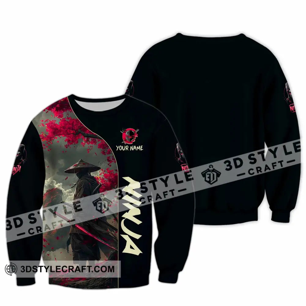 Unisex Shirt Custom Name Ninja Love Polo Long Sleeve / S T-Shirt