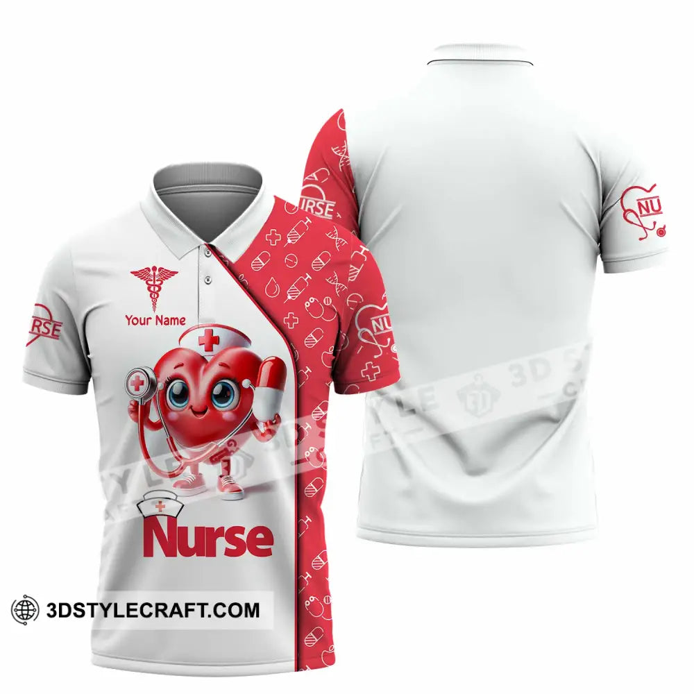 Unisex Shirt Custom Name Nurse T-Shirt Polo / S T-Shirt