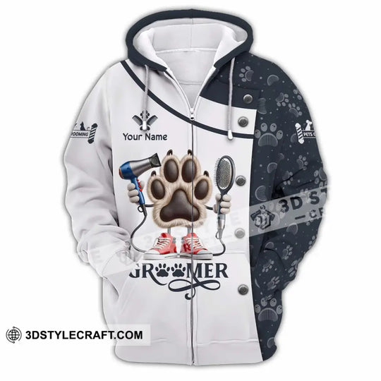 Unisex Shirt, Custom Name Pet Grooming Shirt, Pet Shop T-Shirt style option 3