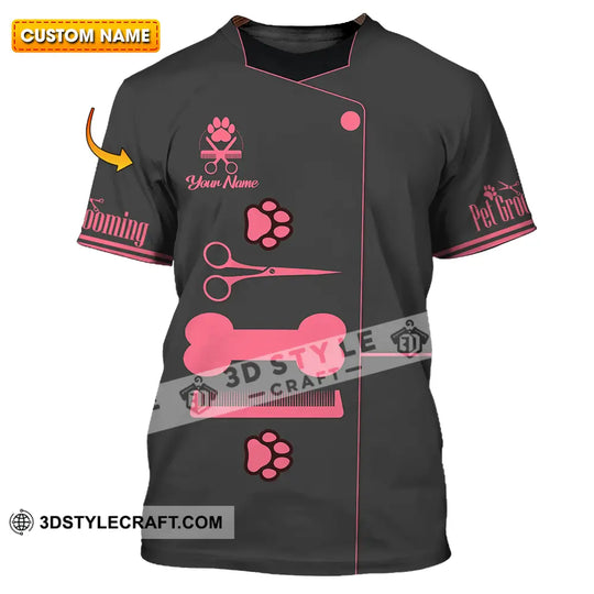 Unisex Shirt - Custom Name Pet Grooming Shirt style option 1