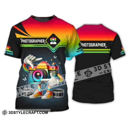 Unisex Shirt, Custom Name Photographer Shirt, Gift for Photographer style option 2