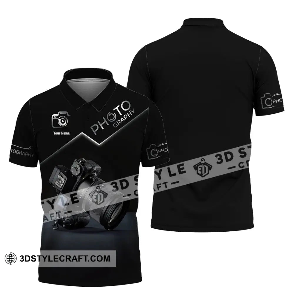Unisex Shirt Custom Name Photographer Long Sleeve Gift Polo / S T-Shirt