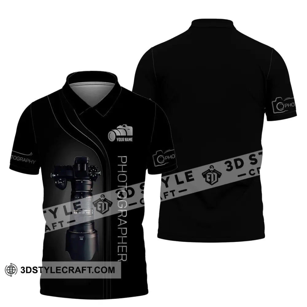 Unisex Shirt Custom Name Photographer Long Sleeve Gift Polo / S T-Shirt