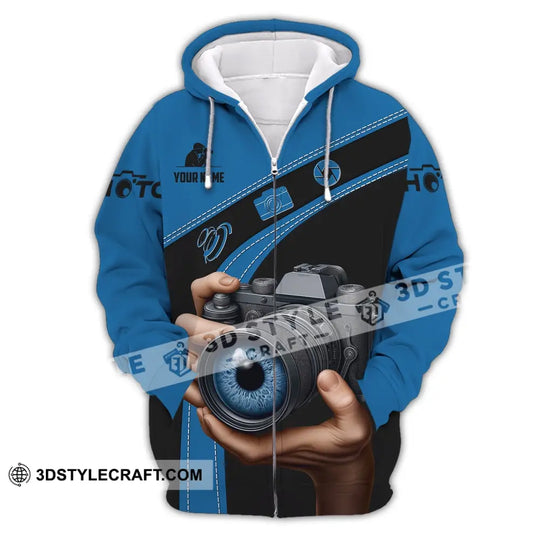 Unisex Shirt, Custom Name Photographer Shirt, Photographer Polo Long Sleeve Shirt style option 3