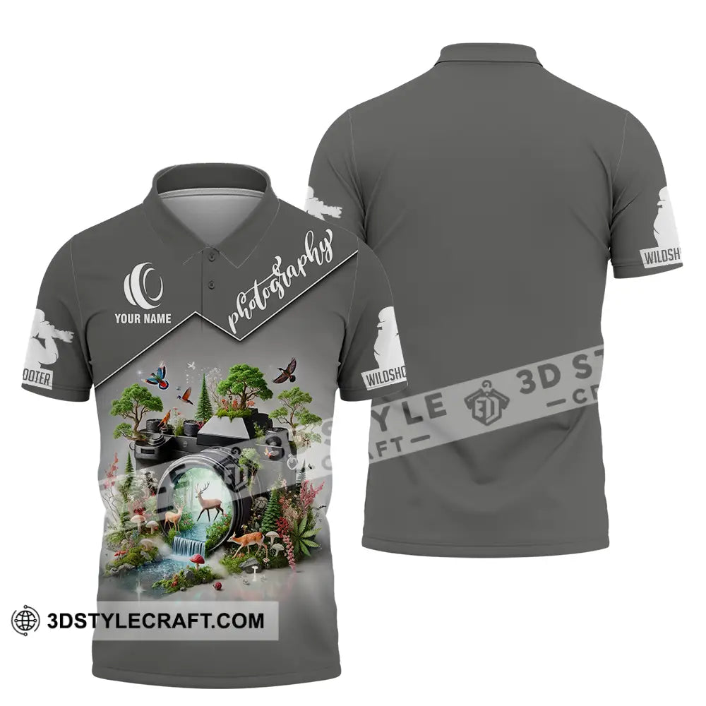 Unisex Shirt - Custom Name Photography Polo / S T-Shirt
