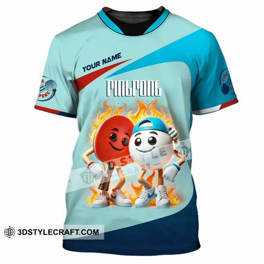 Unisex Shirt, Custom Name Ping Pong Shirt, Gift for Ping Pong Lover style option 2