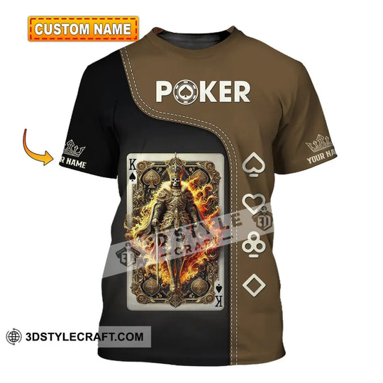 Unisex Shirt, Custom Name Poker Shirt, Gift for Poker Lover style option 1