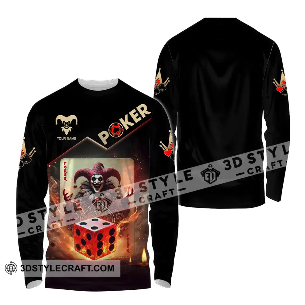 Unisex Shirt Custom Name Poker Gift Long Sleeve / S T-Shirt
