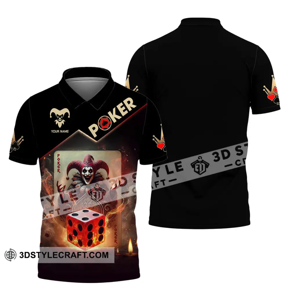 Unisex Shirt Custom Name Poker Gift Polo / S T-Shirt