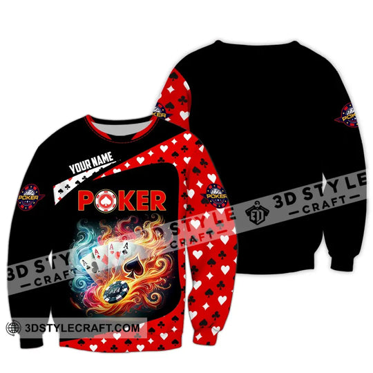 Unisex Shirt - Custom Name Poker Heart Shirt style option 4