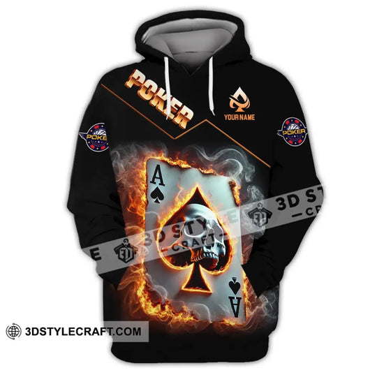 Unisex Shirt, Custom Name Poker Shirt, Poker King T-Shirt Hoodie Long Sleeve Shirt, Casino Shirt style option 2