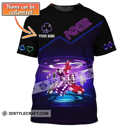 Unisex Shirt, Custom Name Poker T-Shirt, Poker Casino Shirt, Poker Gift style option 1