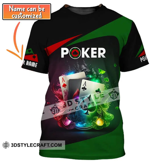 Unisex Shirt, Custom Name Poker T-Shirt, Poker Casino Shirt, Poker Gift style option 1