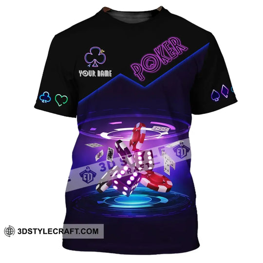 Unisex Shirt, Custom Name Poker T-Shirt, Poker Casino Shirt, Poker Gift style option 2