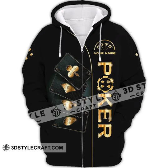 Unisex Shirt, Custom Name Poker T-Shirt, Poker Hoodie, Poker Gift style option 3