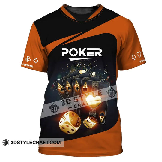 Unisex Shirt, Custom Name Poker T-Shirt, Poker Polo, Casino Poker style option 2