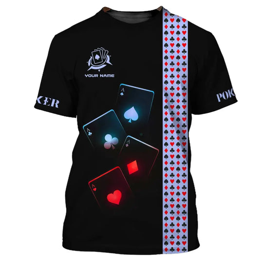 Unisex Shirt, Custom Name Poker T-Shirt, Poker Polo, Casino Poker style option 2