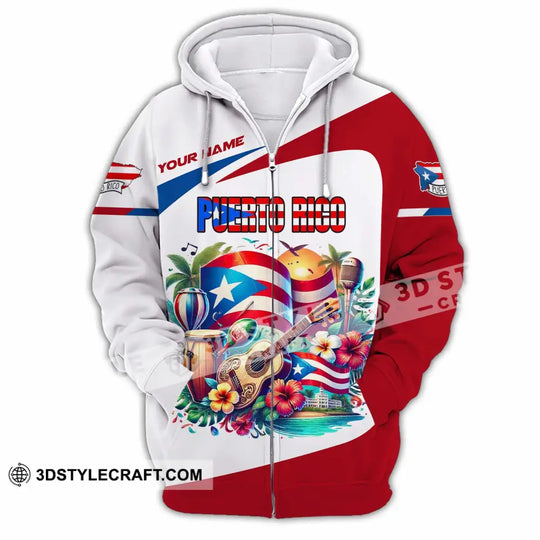 Unisex Shirt, Custom Name Puerto Rico Shirt, Gift for Puerto Rico Lover style option 3