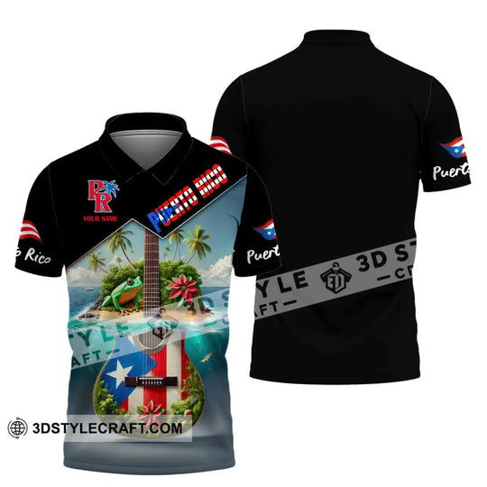 Unisex Shirt, Custom Name Puerto Rico Shirt, Puerto Rico Lover Polo Long Sleeve Shirt, Puerto Rico Gift style option 4