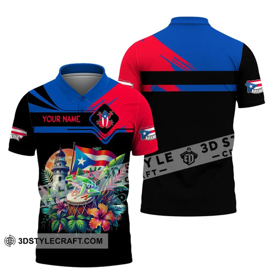 Unisex Shirt, Custom Name Puerto Rico Shirt, Puerto Rico Polo Long Sleeve, Puerto Rico Gift style option 3