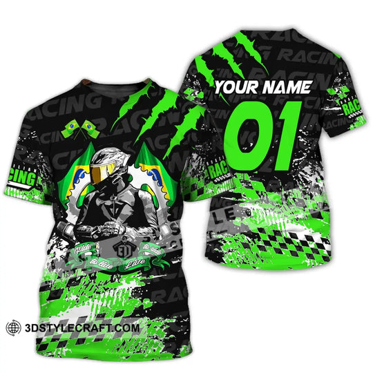 Unisex Shirt, Custom Name Racing Shirt, Racing Polo Long Sleeve Shirt, Racing T-Shirt style option 2