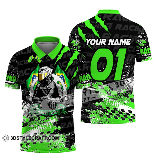 Unisex Shirt, Custom Name Racing Shirt, Racing Polo Long Sleeve Shirt, Racing T-Shirt style option 4